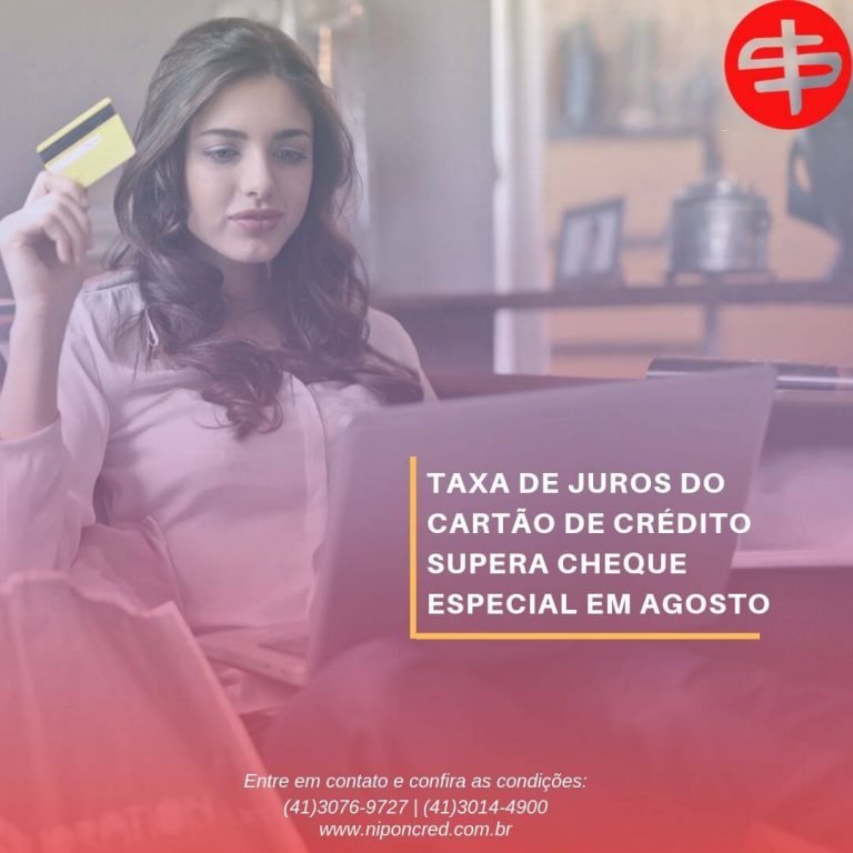 Taxa de juros do cartão de crédito supera cheque especial em agosto